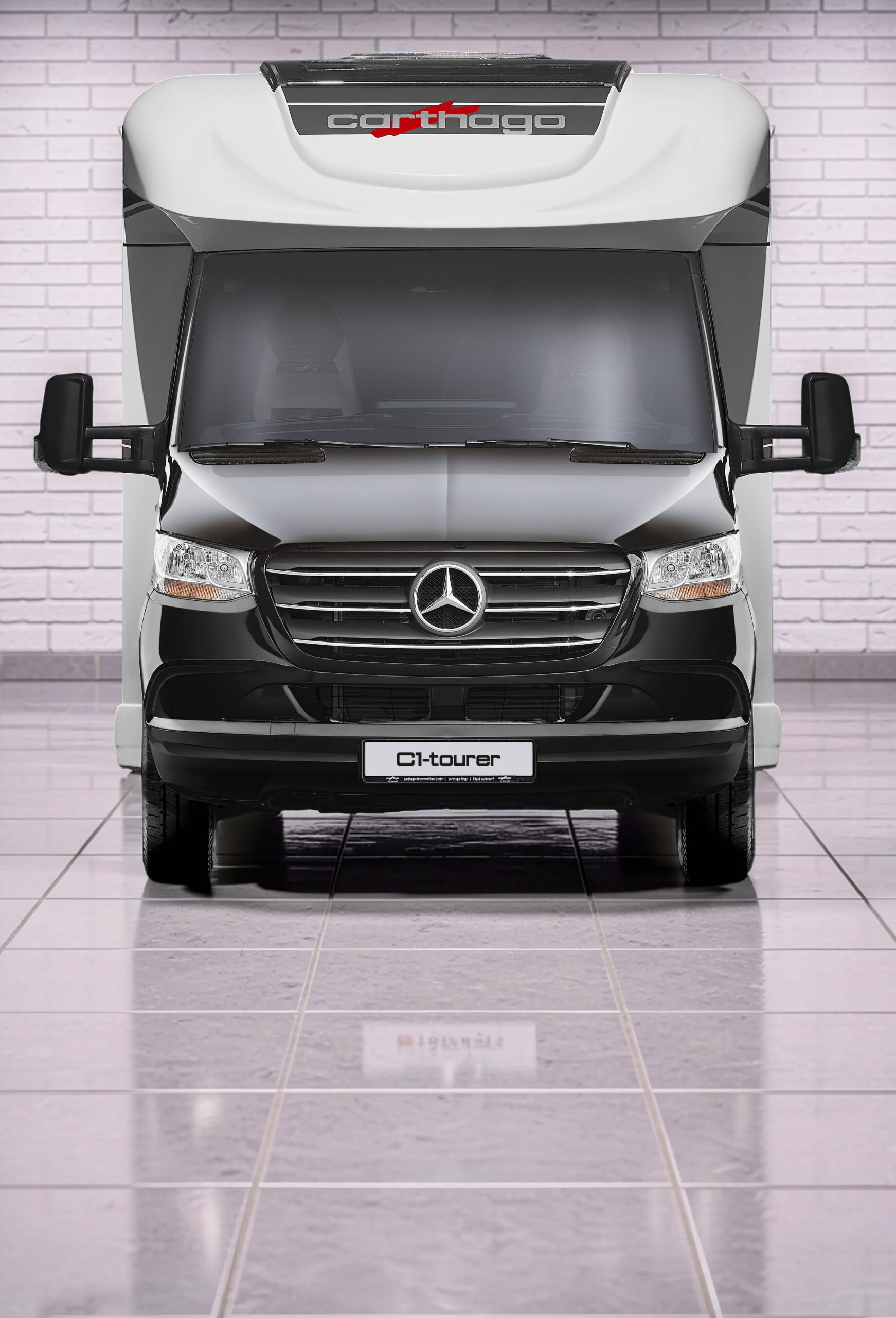 RET 2025 Carthago C TourerT MB Front Schwarz Auf Weiss